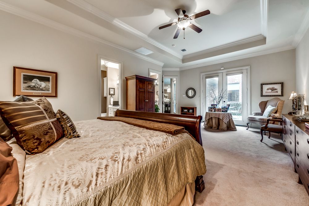    Spacious Master Suite with Door to Courtyard 