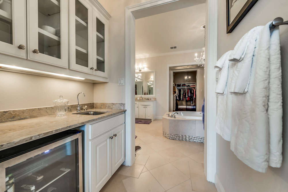    Wet Bar in Master Suite with Wine Fridge 