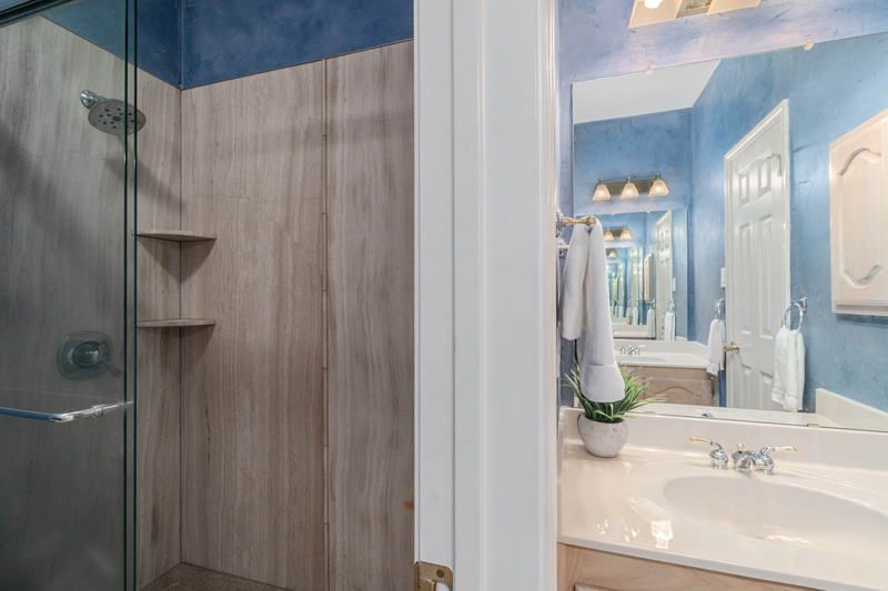    Full Hollywood Bathroom with Separate Vanities 