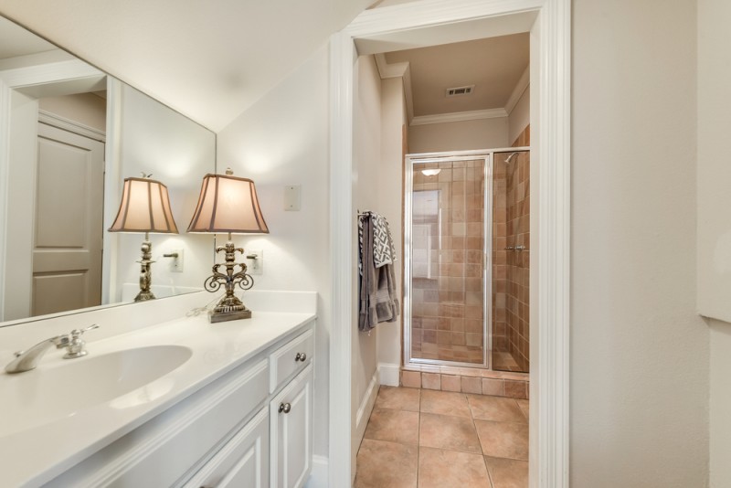    Pool Bathroom with Exterior Entry and Stand Up Shower 